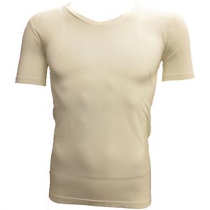 POWER TONE 紳士ハーフスリーブTシャツ 抗菌防臭 ホワイト M-Lサイズ