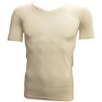 POWER TONE 紳士ハーフスリーブTシャツ 抗菌防臭 ホワイト M-Lサイズ
