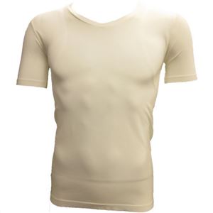 POWER TONE 紳士ハーフスリーブTシャツ 抗菌防臭 ホワイト L-LLサイズ
