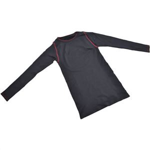 POWER TONE 紳士ロングスリーブTシャツ 吸汗速乾/部分パイル ブラック M-Lサイズ
