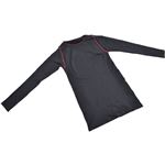 POWER TONE 紳士ロングスリーブTシャツ 吸汗速乾/部分パイル ブラック M-Lサイズ