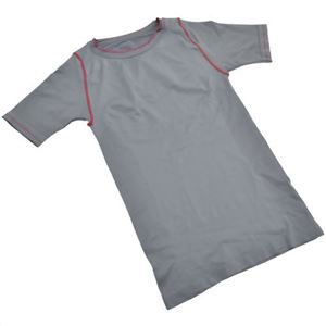 POWER TONE 紳士ハーフスリーブTシャツ 吸汗速乾/部分パイル グレー L-LLサイズ
