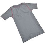 POWER TONE 紳士ハーフスリーブTシャツ 吸汗速乾/部分パイル グレー L-LLサイズ