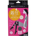 セシール 着圧パンティストッキング ブラック L