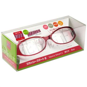 スカッシー スマート2 柄付き 8824-03 レッド(花粉用メガネ) - 拡大画像