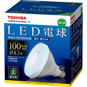 東芝 LED電球 LDR8N-W 昼白色 - 拡大画像