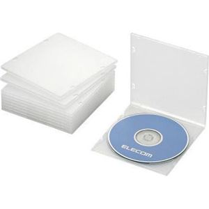 （まとめ買い）エレコム Blu-ray/DVD/CDケース(スリム/PP/1枚収納) 10枚セット クリア CCD-JPCS10CR×2セット