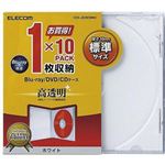 （まとめ買い）エレコム Blu-ray/DVD/CDケース(標準/PS/1枚収納) 10枚セット ホワイト CCD-JSCN10WH×2セット