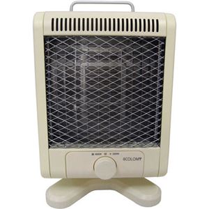 （まとめ買い）ツインズ 電気ストーブ 省エネリフレクトヒーター エコロミーIII EC3S-400 チョコホワイト メカ式×3セット - 拡大画像