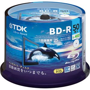 （まとめ買い）TDK 1回録画用ブルーレイディスク 25GB 1-4倍 50枚 GBRV-25PWB50PF×2セット