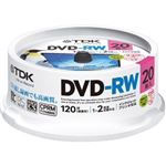 【訳あり・在庫処分】（まとめ買い）TDK 繰り返し録画用DVD-RW デジタル放送対応(CPRM) 1-2倍速対応 120分 20枚 DRW120DPWA20PU×10セット