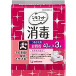 （まとめ買い）シルコット ウェットティッシュ 消毒 つめかえ用 40枚入×3個(120枚入)×24セット