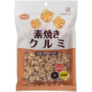 （まとめ買い）共立食品 素焼きクルミ 徳用 180g×12セット