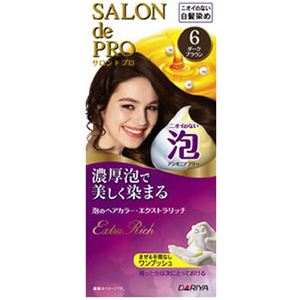 （まとめ買い）サロンドプロ 泡のヘアカラー・エクストラリッチ 6 ダークブラウン×5セット