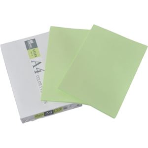 （まとめ買い）エイピーピー・ジャパン カラーコピー用紙 A4 グリーン 500枚×15セット - 拡大画像