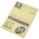 （まとめ買い）エイピーピー・ジャパン カラーペーパー A4 クリーム(イエロー) 100枚×12セット