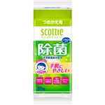 （まとめ買い）スコッティ ウェットティシュー 除菌 ノンアルコールタイプ つめかえ用 80枚×18セット