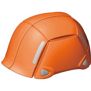 （まとめ買い）トーヨー(TOYO) 防災用折りたたみヘルメット ブルーム No.100 オレンジ×2セット - 拡大画像