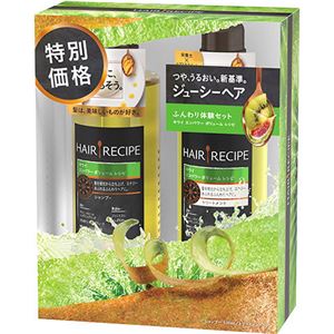 （まとめ買い）【数量限定】ヘアレシピ キウイ エンパワーボリュームレシピ お試しポンプ2ステップ 530ml+530g×3セット