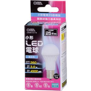 （まとめ買い）LED電球小型 3W(N) LDA3N-H-E17 I5×3セット - 拡大画像