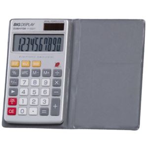（まとめ買い）ADESSO(アデッソ) ビッグディスプレイ電卓 携帯サイズ 10桁 P-2820T×4セット