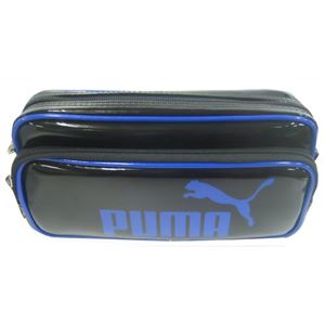 （まとめ買い）puma(プーマ) エナメルダブルペンケース 群青×3セット - 拡大画像