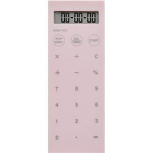 （まとめ買い）ドリテック 電卓付バイブタイマー ディスティック ピンク CL-119PK×3セット - 拡大画像