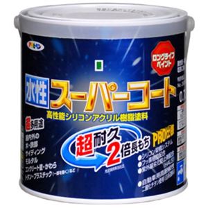 アサヒペン 水性スーパーコート ライトグレー 1.6L