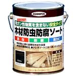 （まとめ買い）アサヒペン 木材防虫防腐ソート ブラウン 1L×2セット