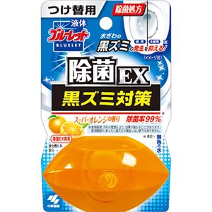 （まとめ買い）液体ブルーレットおくだけ 除菌EX スーパーオレンジの香り 無色の水 つけ替用×10セット - 拡大画像