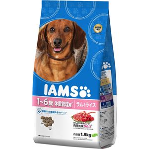 （まとめ買い）アイムス 成犬用 体重管理用 ラム&ライス 1.8kg×5セット