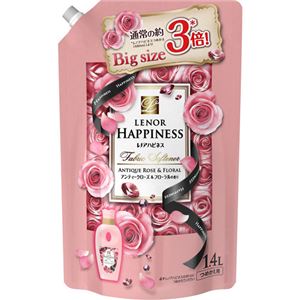 （まとめ買い）レノアハピネス アンティークローズ&フローラル つめかえ用 超特大サイズ 1400ml×8セット