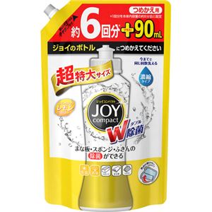 （まとめ買い）W除菌ジョイコンパクト スパークリングレモンの香り つめかえ用 超特大 1050ml×8セット