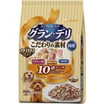 （まとめ買い）愛犬元気 グラン・デリ 10歳以上用 ビーフ・緑黄色野菜・ささみ・小魚入り 角切りビーフ粒入り 800g×5セット