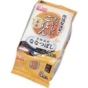 （まとめ買い）アイリスフーズ 低温製法米のおいしいごはん 北海道産ななつぼし 180g×5食入×6セット - 拡大画像