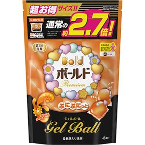 （まとめ買い）ボールド ぷにぷにっとジェルボール スプラッシュサンシャインの香り つめかえ用 超お得サイズ 48個入り×4セット