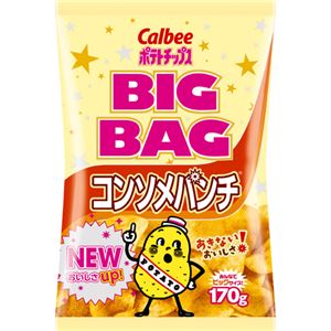 【ケース販売】カルビー ポテトチップス ビッグバッグ コンソメパンチ 170g×12袋 - 拡大画像