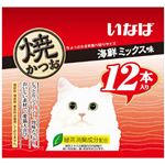 （まとめ買い）いなば 焼かつお 海鮮ミックス味 12本入り×4セット