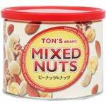 （まとめ買い）TON'S ミックスナッツ ピーナッツ&ナッツ 缶 200g×5セット