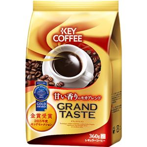 （まとめ買い）キーコーヒー グランドテイスト 甘い香りのモカブレンド(粉) 360g×5セット - 拡大画像