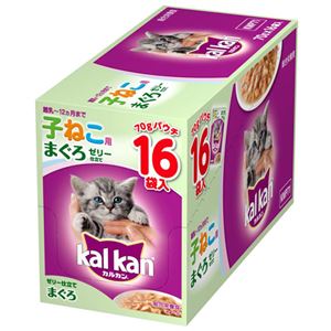 （まとめ買い）カルカンパウチ 味わいセレクト まぐろ 子猫用 70g×16個×3セット - 拡大画像