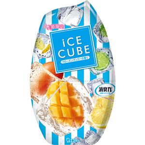 （まとめ買い）【数量限定】お部屋の消臭力 iCE CUBE フローズンマンゴーの香り 400ml×8セット