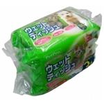 （まとめ買い）ペットプロ ウェットティッシュ 80枚入×3P×8セット