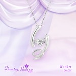 クロスフォーDancing Heart(ダンシングハート) DH-007 【Wonder】 ダイヤモンドペンダント/ネックレス