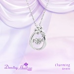 クロスフォーDancing Heart(ダンシングハート)  DH-010  【Charming】　ダイヤモンドペンダント