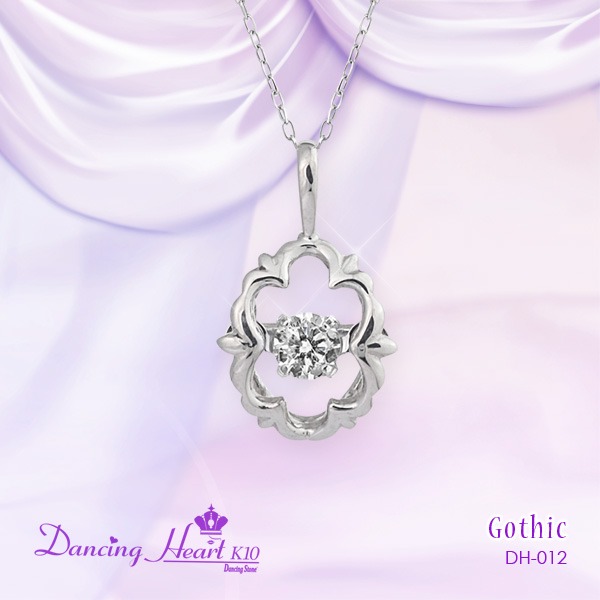 クロスフォーDancing Heart(ダンシングハート) DH-012 【Gothic】 ダイヤモンドペンダント/ネックレスf00