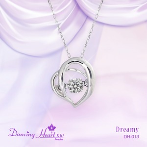 クロスフォーDancing Heart(ダンシングハート)  DH-013  【Dreamy】　ダイヤモンドペンダント - 拡大画像