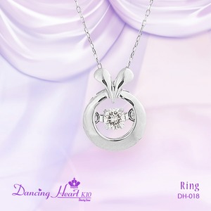 クロスフォーDancing Heart(ダンシングハート)  DH-018  【Ring】　ダイヤモンドペンダント - 拡大画像