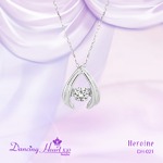 クロスフォーDancing Heart(ダンシングハート) DH-021 【Heroine】 ダイヤモンドペンダント/ネックレス