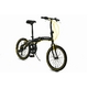 WACHSEN（ヴァクセン） 20インチアルミ折畳自転車 ブラック&イエロー 自転車用アクセサリ4種セット付き